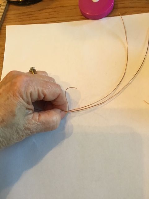 Karen Meador, Ph.D.'s Stone Twist Wrap - , Contemporary Wire Jewelry, Lashing, Wire Lashing, Wire Wrapping, Wrapping, Wire Wrapping Jewelry, bind the 2 wires